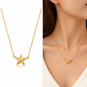 Anti-Tarnish Gold-Plated Star Charm Neck Chain 1