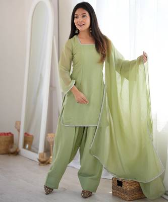 Pista Color Special Farshi Salwar Suit Set Beautiful Suit Set With Dupatta 2