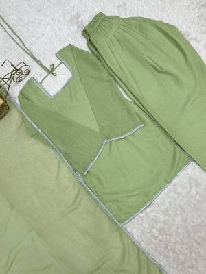 Pista Color Special Farshi Salwar Suit Set Beautiful Suit Set With Dupatta 4