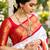 White silk blend zari woven woven saree