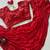 Dark-red georgette sequins work embroidered saree