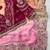 Peach silk blend sequins work embroidered saree