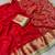 Red silk blend booti work embroidered saree