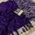Dark-purple silk blend zari work embroidered saree
