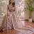Mauve silk blend stone work embroidered saree