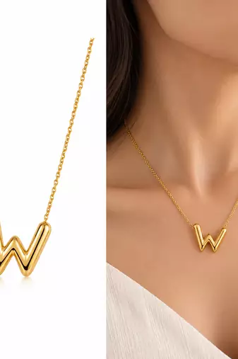 Anti-Tarnish Golden Lightning Charm Necklace