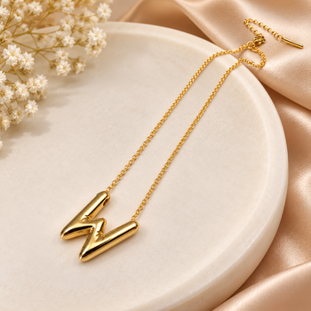 Anti-Tarnish Golden Lightning Charm Necklace 2