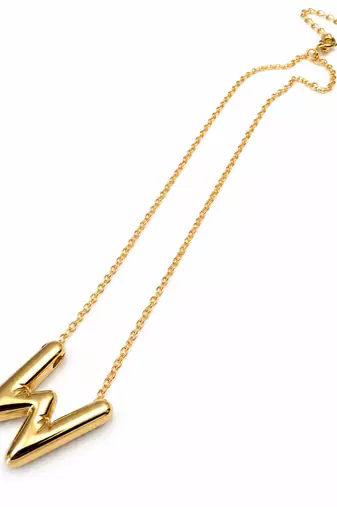 Anti-Tarnish Golden Lightning Charm Necklace