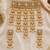 Gold plated handcrafted jadau necklace set with pearl tassels