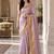 Lavender silk blend banarasi silk woven saree