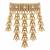 Gold plated handcrafted jadau necklace set with pearl tassels