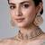 Gold plated handcrafted jadau necklace set