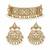 Gold plated handcrafted jadau necklace set