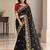 Black georgette resham embroidery embroidered saree