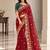 Maroon georgette resham embroidery embroidered saree