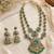 Sage green moissanite long layered necklace set