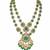 Sage green moissanite long layered necklace set