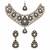 Gold plated kundan polki necklace set with maang tikka and earrings