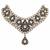 Gold plated kundan polki necklace set with maang tikka and earrings