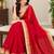 Red organza hand embroidery embroidered saree