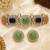 Multicolor semi precious stone kundan choker set
