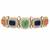 Multicolor semi precious stone kundan choker set