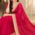 Magenta organza hand embroidery embroidered saree