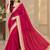 Magenta organza hand embroidery embroidered saree