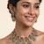 Sage green semi precious stone zircon necklace set