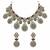 Sage green semi precious stone zircon necklace set