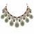 Sage green semi precious stone zircon necklace set