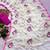 Off-white georgette thread work embroidered saree