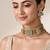Multicolor handcrafted jadau kundan choker set with pearl accents