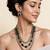 Emerald green moissanite layered necklace set