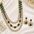 Emerald green moissanite layered necklace set