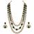 Emerald green moissanite layered necklace set