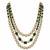 Emerald green moissanite layered necklace set
