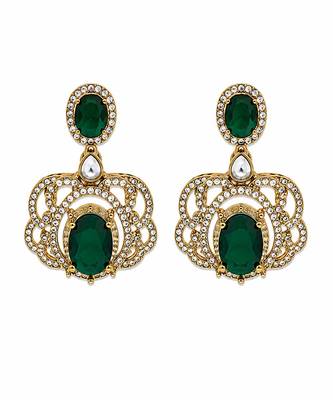 Emerald green moissanite layered necklace set 5