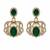 Emerald green moissanite layered necklace set