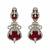 Ruby red semi precious stone moissanite necklace set