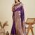 Dark-purple silk blend kanchipuram silk woven saree