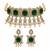 Emerald green moissanite pearl choker set
