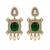 Emerald green moissanite pearl choker set