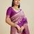 Purple silk blend kanchipuram silk woven saree