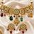 Gold plated handcrafted multicolor polki necklace set
