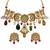 Gold plated handcrafted multicolor polki necklace set