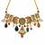 Gold plated handcrafted multicolor polki necklace set