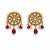 Gold plated handcrafted multicolor polki necklace set