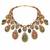Multicolor semi precious stone moissanite necklace set