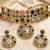 Multicolor semi precious stone moissanite choker set
